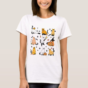 T-shirt Cute Ghost Chat Funny Halloween Costumes de tenue 