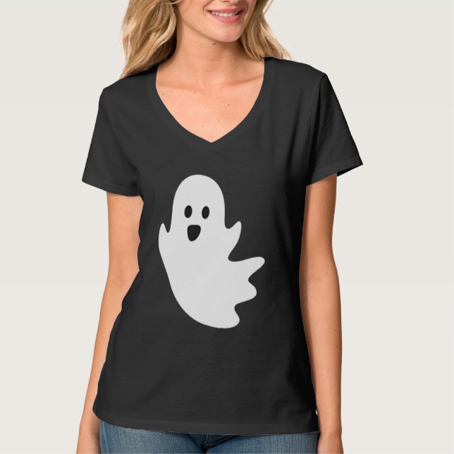 T-shirt Cute Ghost Halloween Pocket Boo (Devant)