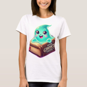 T-shirt Cute Ghost & Haunted Book - Conception Éffrayante 