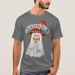 T-shirt Cute Ghost Livre d'enseignant Lecture Livres Top H