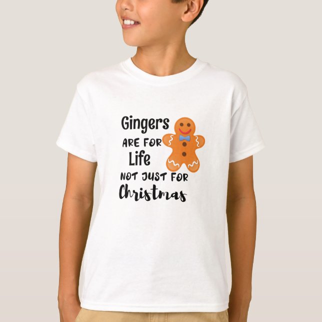T-shirt Cute Ginger Cookie Avec Texte Couleur Noël (Devant)
