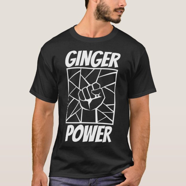 T-shirt Cute Ginger Power Red Cheveux  (Devant)