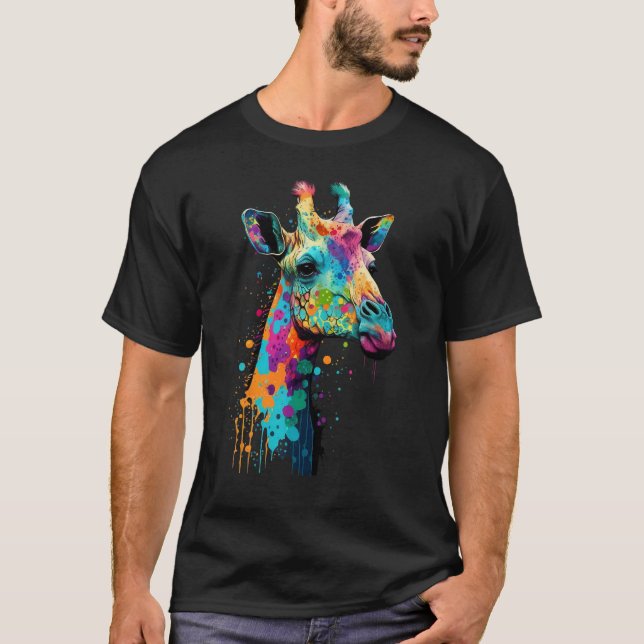 T-shirt Cute Giraffe  Animal on Giraffe 3 (Devant)