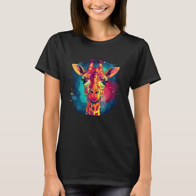 T-shirt Cute Giraffe Men Women Kids (Devant)