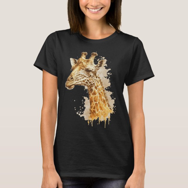 T-shirt Cute Giraffe Men Women Kids  1 (Devant)