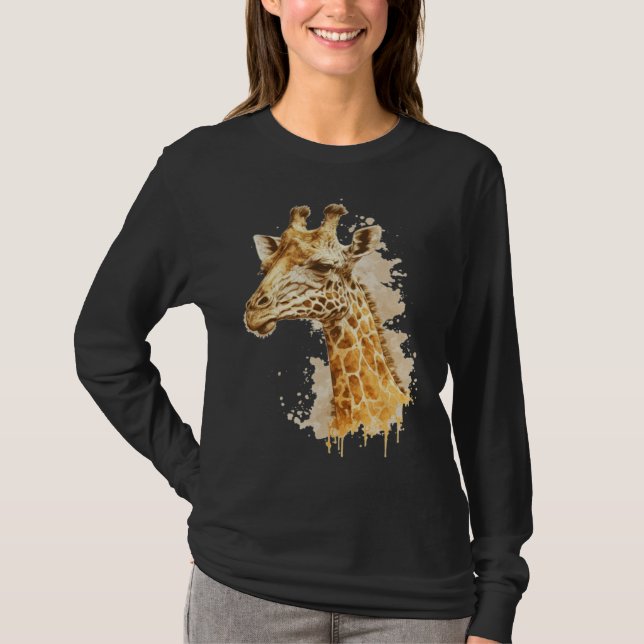 T-shirt Cute Giraffe Men Women Kids  1 (Devant)