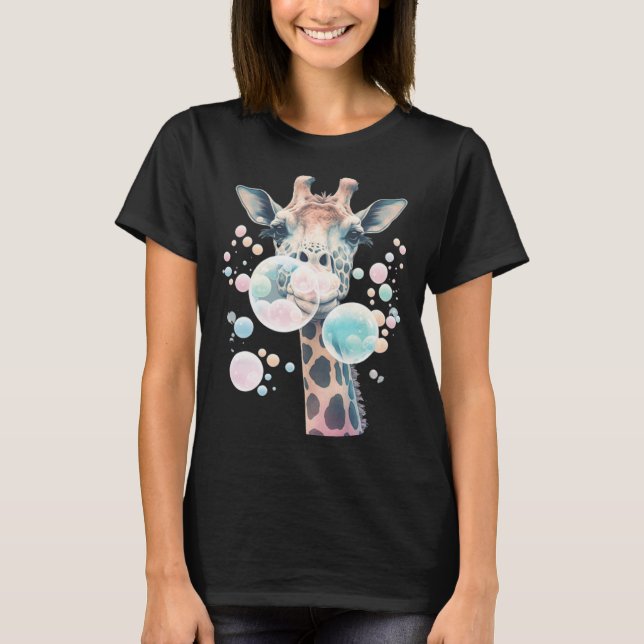 T-shirt Cute Giraffe Men Women Kids 3 (Devant)