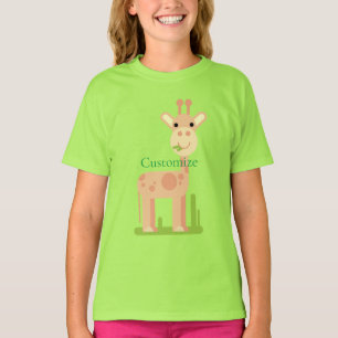 T-shirt Cute Giraffe Munching Thunder_Cove