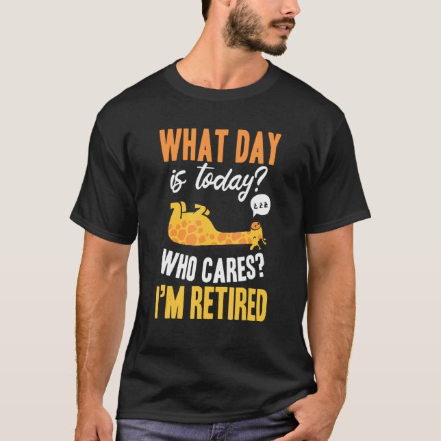 T-shirt Cute Giraffe Quel Jour Est-Ce (Devant)