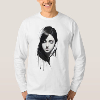 T-shirt Cute Girl Face Art 2023