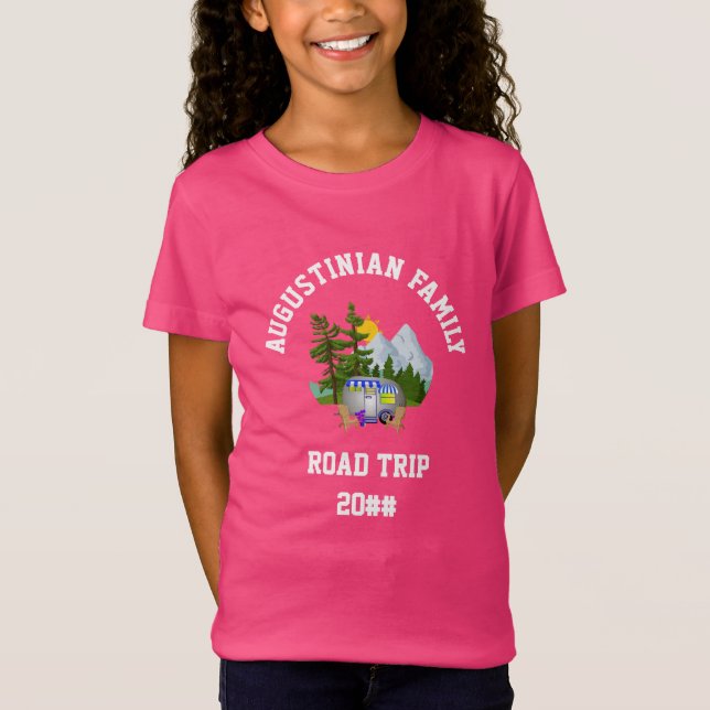 T-Shirt Cute Girls Family Road Trip (Devant)
