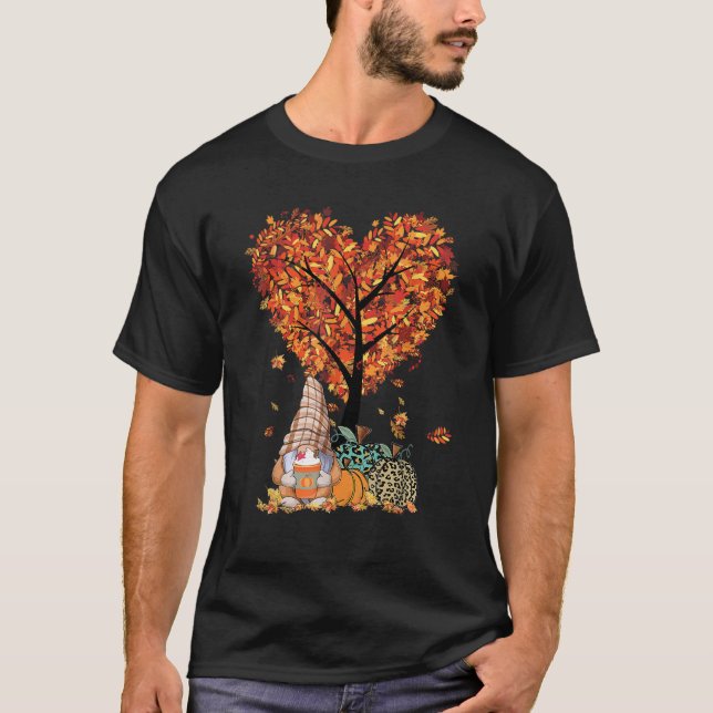 T-shirt Cute Gnome Bon thanksgiving Automne Feuilles Citro (Devant)