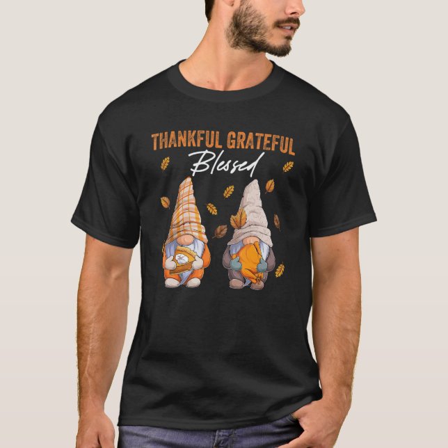 T-shirt Cute Gnomes Couple With Pumpkin Spice Fall Yall Au (Devant)