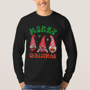 T-shirt Cute Gnomes Merry Christmas Light Family Gnome Xma