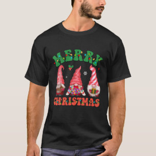 T-shirt Cute Gnomes Merry Christmas Light Family Gnome Xma