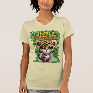 T-shirt Cute Go Wild Leopard Faune Kitty Cat Nature 🐆