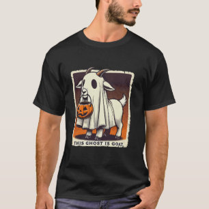 T-shirt Cute Goat Ghost Pun mème Trick ou Treat Funny Hall