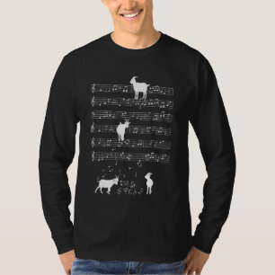 T-shirt Cute Goat Music Note Clef Musicien Art