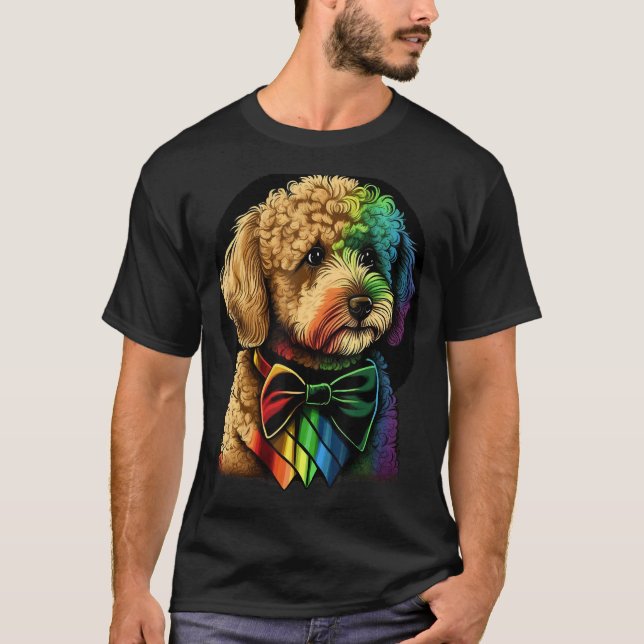T-shirt Cute Golden Doodle Dog on Goldendoodle (Devant)