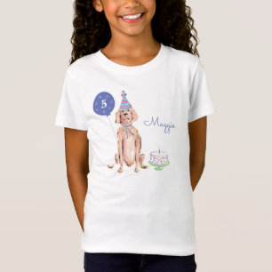 T-Shirt Cute Golden Retriever Chien Enfant Anniversaire Gâ