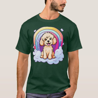 T-shirt Cute Goldendle Rainbow Cloud Chien Chien Chien Chi