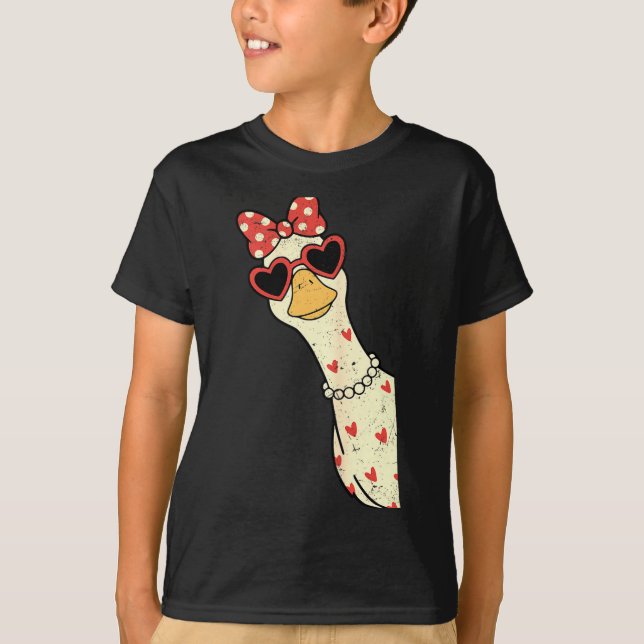 T-shirt Cute Goose Xoxo Be Mine Happy Valentine's Day Wome (Devant)