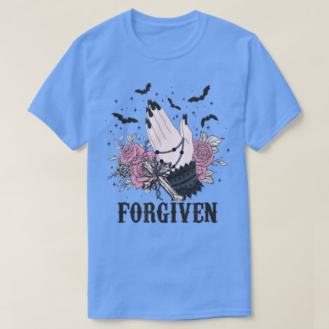 T-shirt Cute Goth Halloween Costume Hand Forgiven Goth EMO (Design devant)