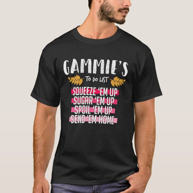 T-shirt Cute Grandmothers Gammie To Do List (Devant)