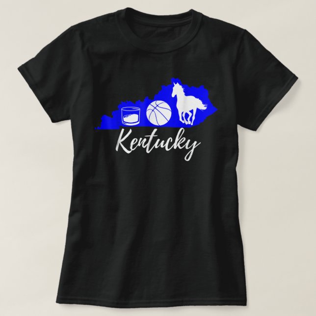 T-shirt Cute Graphic Bourbon Basketball Cheval Kentucky T- (Design devant)