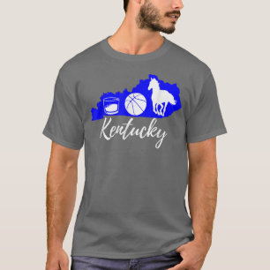 T-shirt Cute Graphic Bourbon Basketball Horse Kentucky