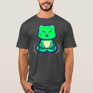 T-shirt Cute Grenouille Assis Sur Une Feuille
