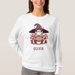 T-shirt Cute grenouille en cuisine sur les champignons