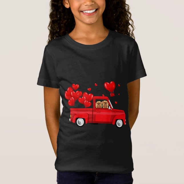T-Shirt Cute Griffon Bruxelles équitation Camion Rouge Aim (Devant)