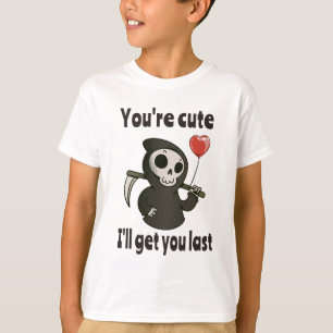 T-shirt Cute Grim Reaper avec coeur romantique