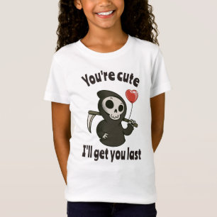 T-Shirt Cute Grim Reaper avec coeur romantique