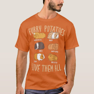 T-shirt Cute Guinée Chiens Types Pommes de terre