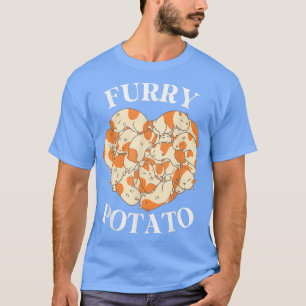 T-shirt Cute Guinée Coeur Coeur Fourrure Potato Lover758