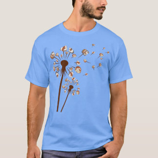 T-shirt Cute Guinée Pig Dandelion Flower Funny Animal Love