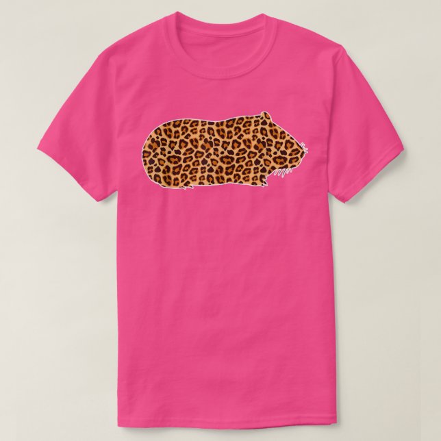 T-shirt Cute Guinée Pig Lover Animal Poster de animal Leop (Design devant)