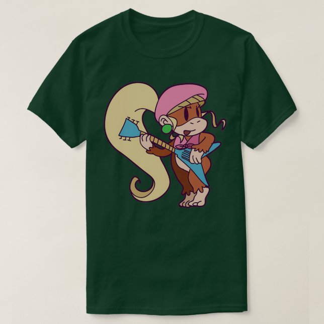 T-shirt Cute guitariste Dixie Kong (Design devant)