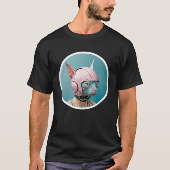 T-shirt Cute Hairless Cate Pop Pilot (Devant)