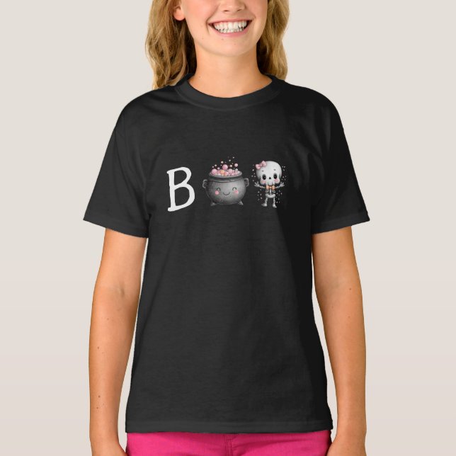 T-shirt Cute Halloween Boo (Devant)
