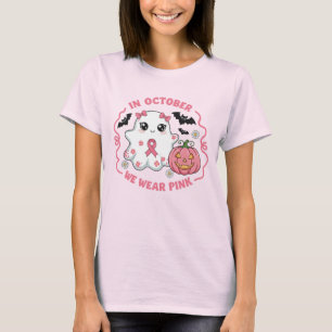 T-shirt Cute Halloween Cancer du Sein Fantôme de sensibili