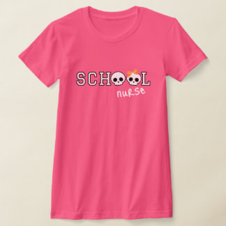 T-shirt Cute Halloween École Infirmière crâne
