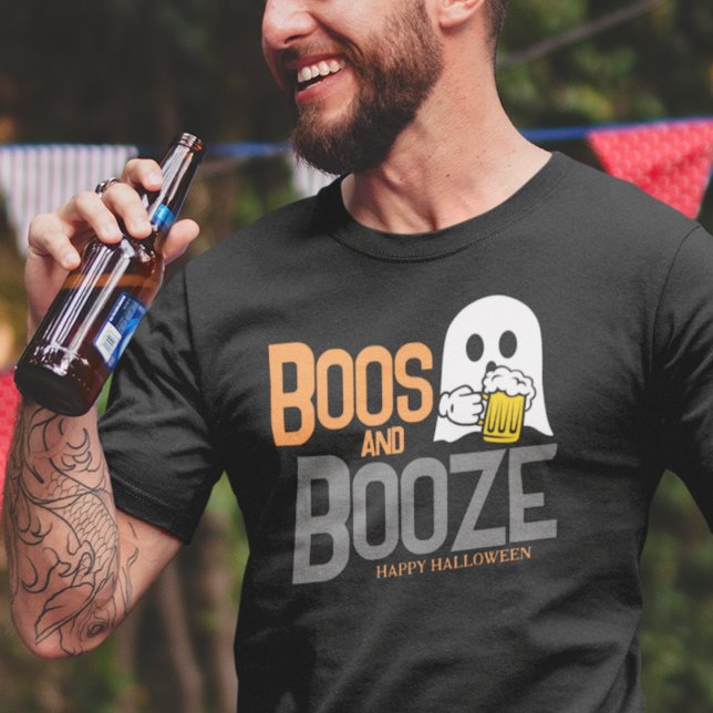 T-shirt Cute Halloween Fantôme Boire des bières Boos et Bo (Créateur téléchargé)