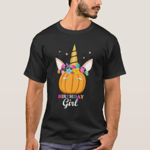 T-shirt Cute Halloween Filles Femmes Citrouille Unicorn Ha