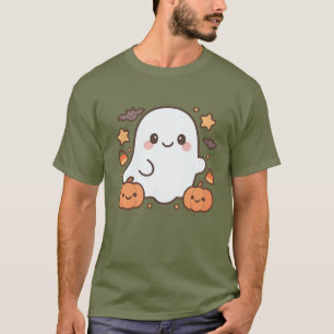 T-shirt Cute Halloween Ghost Clipart, Fun et mignon Éffray