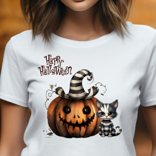 T-shirt Cute Halloween trié Éffrayant Kitten