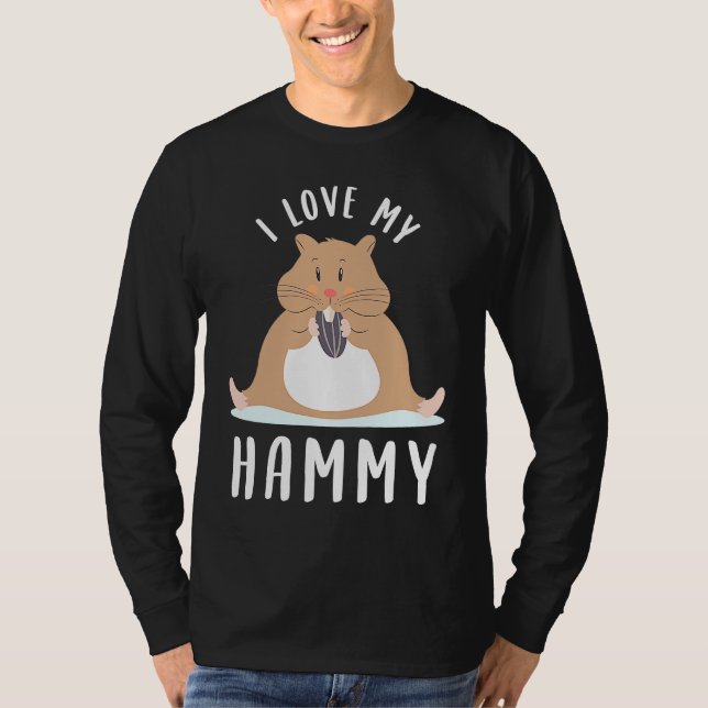 T-shirt Cute Hamster  I Love My Hammy (Devant)