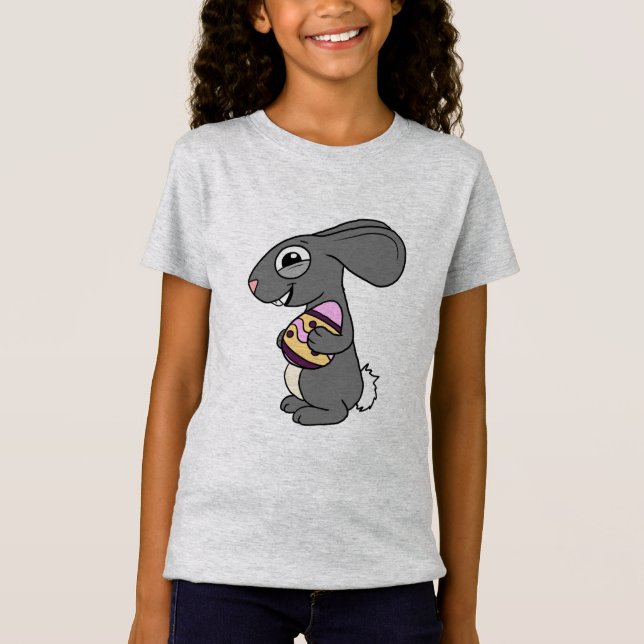 T-Shirt Cute Happy Easter chasse aux oeufs enfants unicorn (Devant)